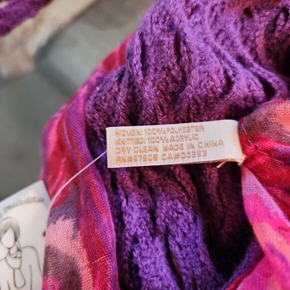 Infinity loop scarf purple and pink nwt - Picture 6 of 6